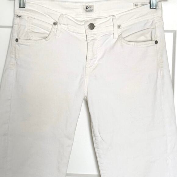 C of H Women’s Dani Cropped Straight Leg jeans White Denim Size 27 Cuffed - Picture 4 of 12